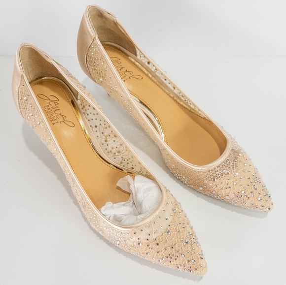 Jewel by Badgley Mischka Juliet Evening Pump Champagne -7 - Picture 8 of 10